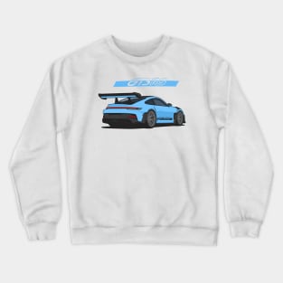 Rear car 911 gt3 rs light blue Crewneck Sweatshirt